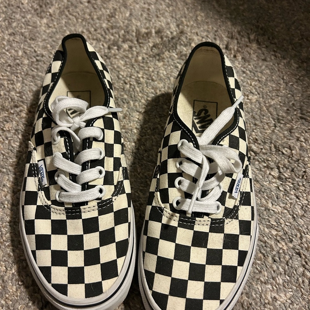 Vans Black and White Checkerboard Shoes